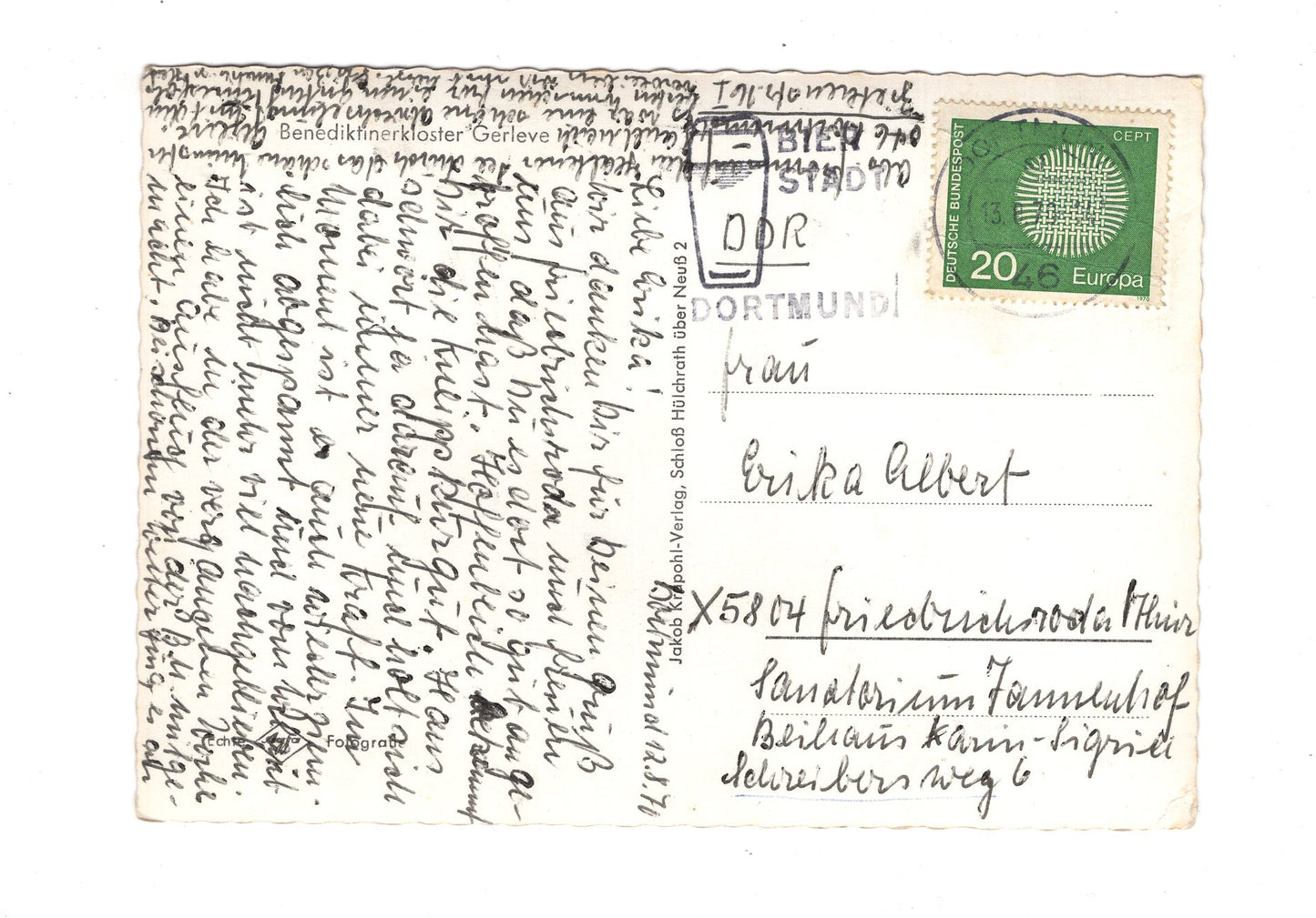 Ansichtskarte Benediktinerkloster Gerleve