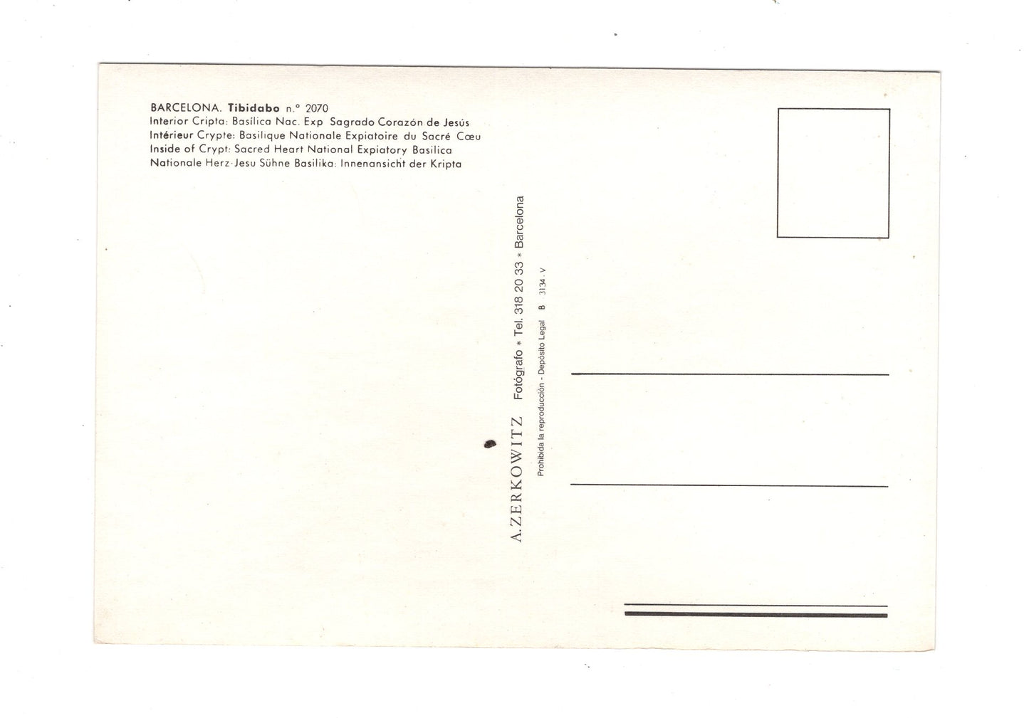 Ansichtskarte Barcelona / Tibidabo / Spanien