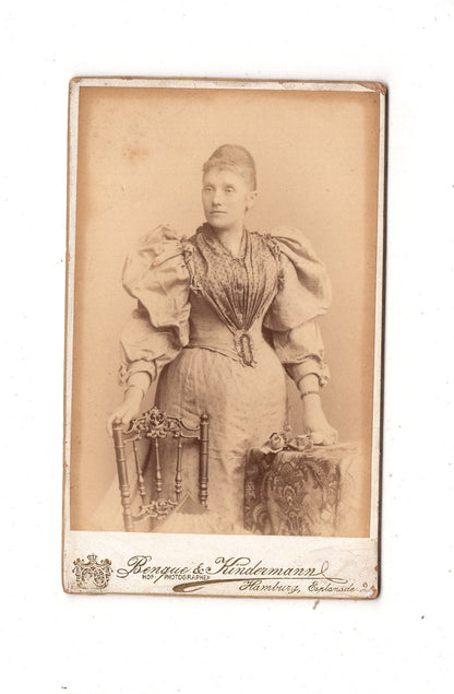 Fotografie Feine Dame - Hamburg 1890er / CDV L1-29
