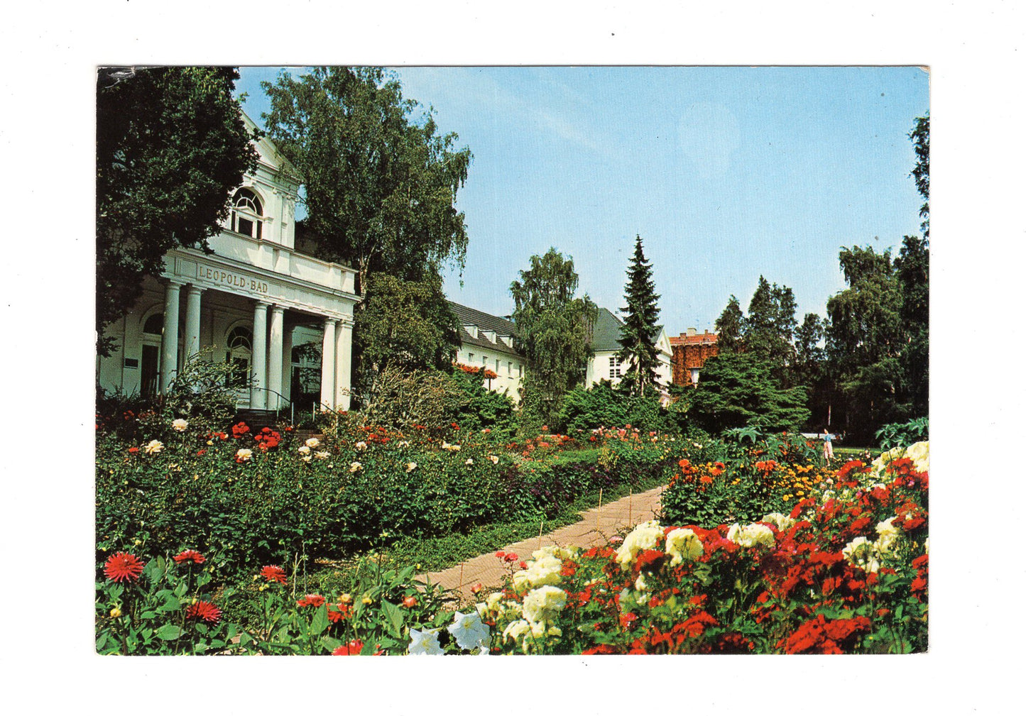 Ansichtskarte Bad Salzuflen / Rosengarten und Leopold-Bad