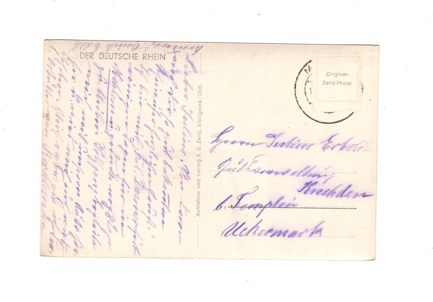 Ansichtskarte Königswinter am Rhein mit Drachenfels und Burg