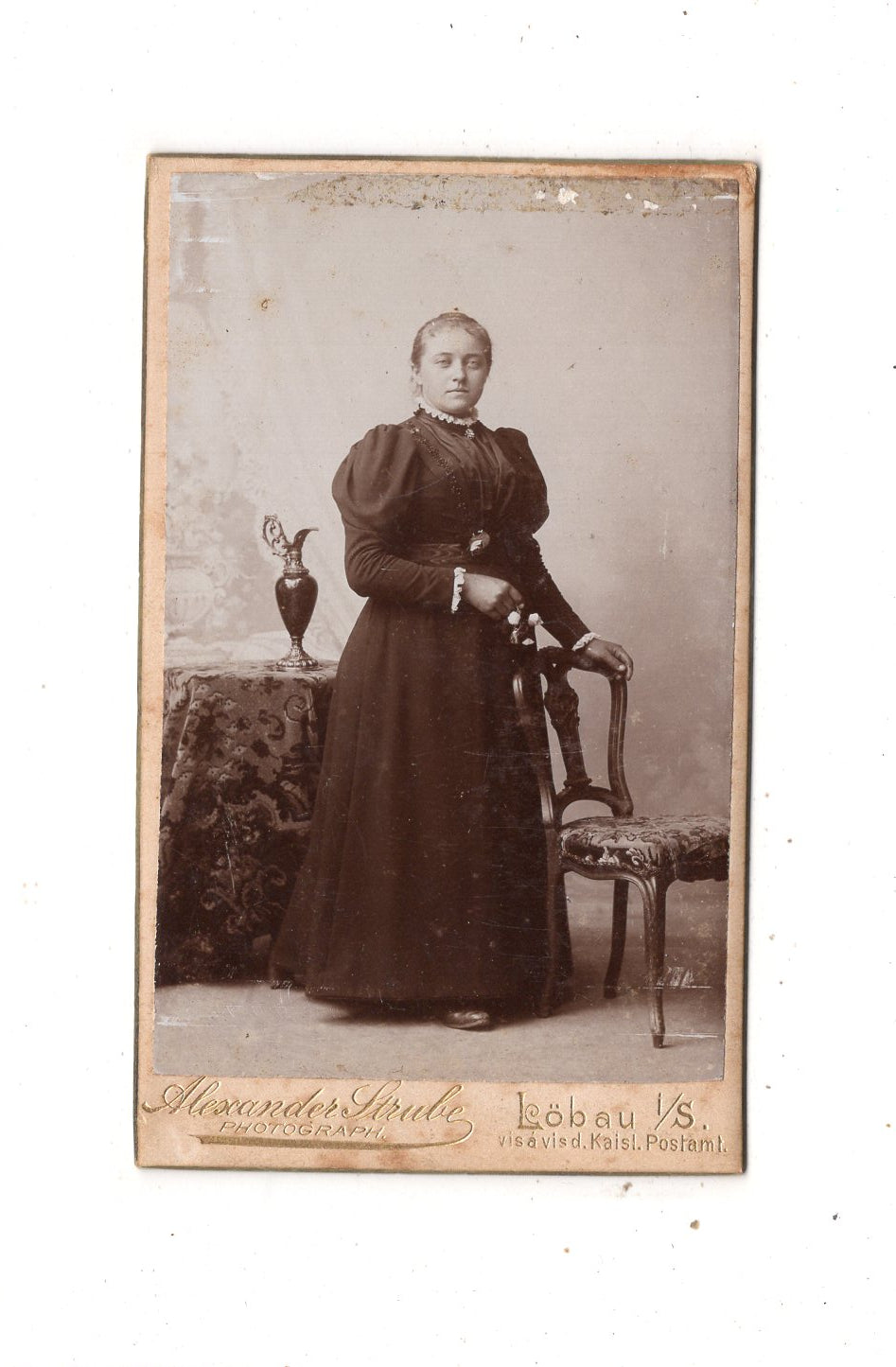 Fotografie Feine Dame - Löbau 1890er