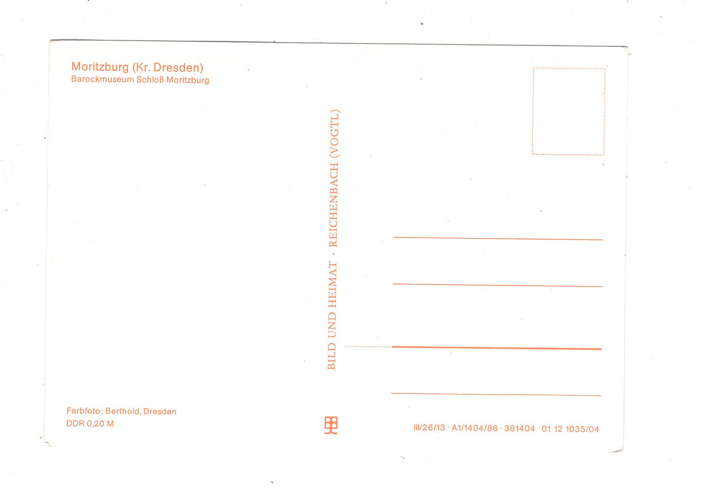 Ansichtskarte Barockmuseum Schloss Moritzburg bei Dresden / L1-70
