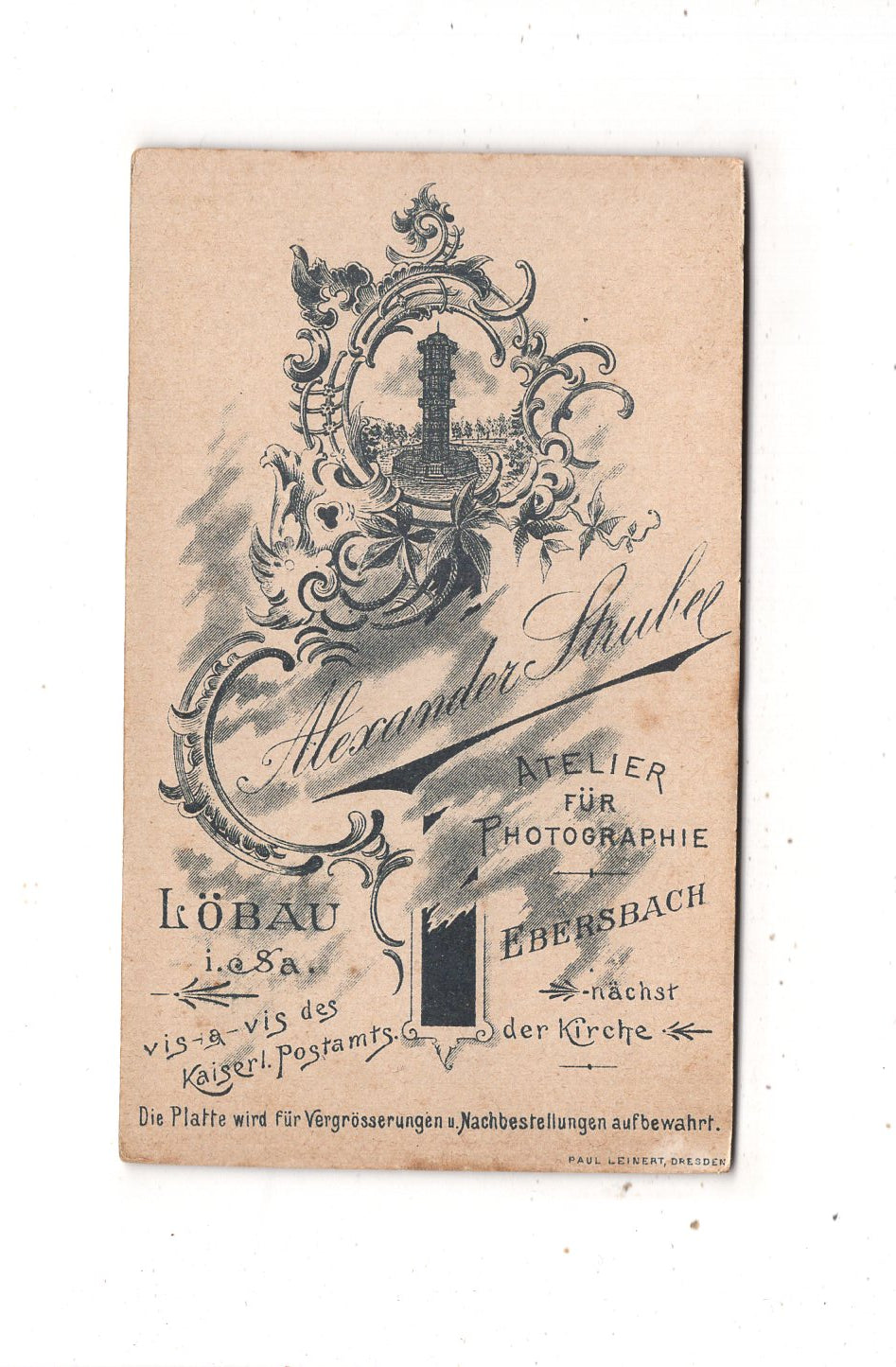 Fotografie Feine Dame - Löbau 1890er