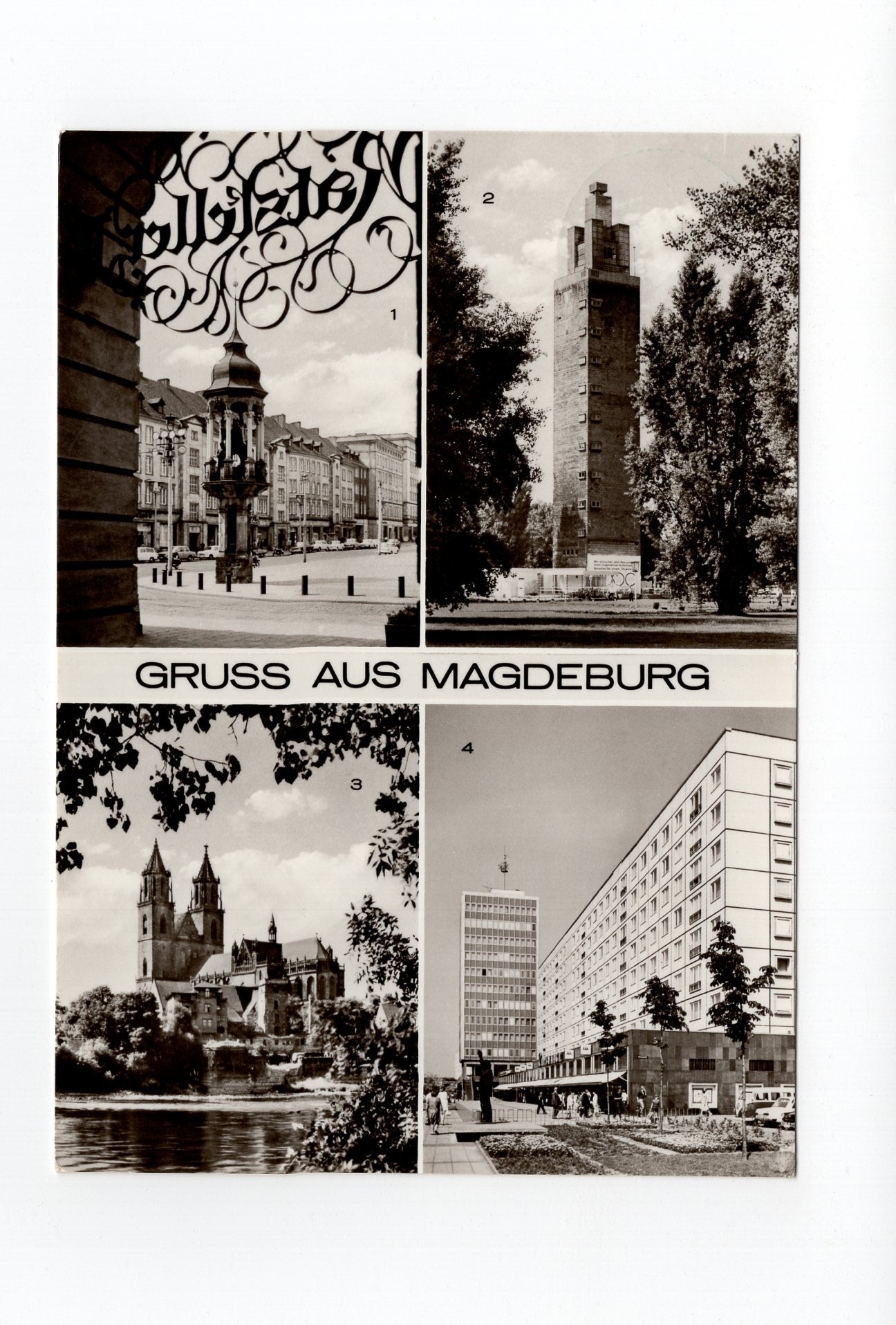 Ansichtskarte Magdeburg / Dom / Karl-Marx-Straße +++