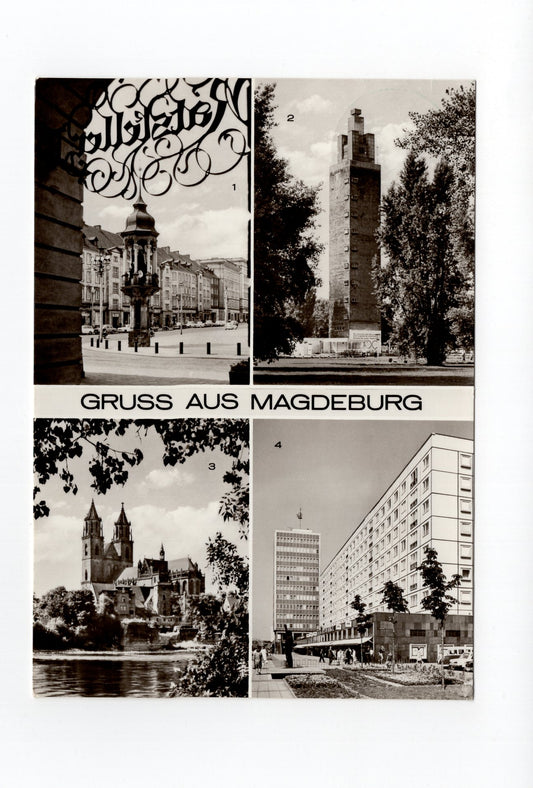 Ansichtskarte Magdeburg / Dom / Karl-Marx-Straße +++