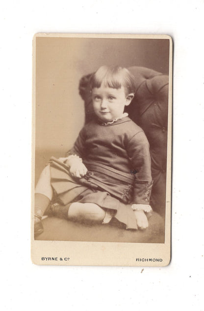 Fotografie Niedliches kleines Kind - Richmond 1880er / CDV M1-31