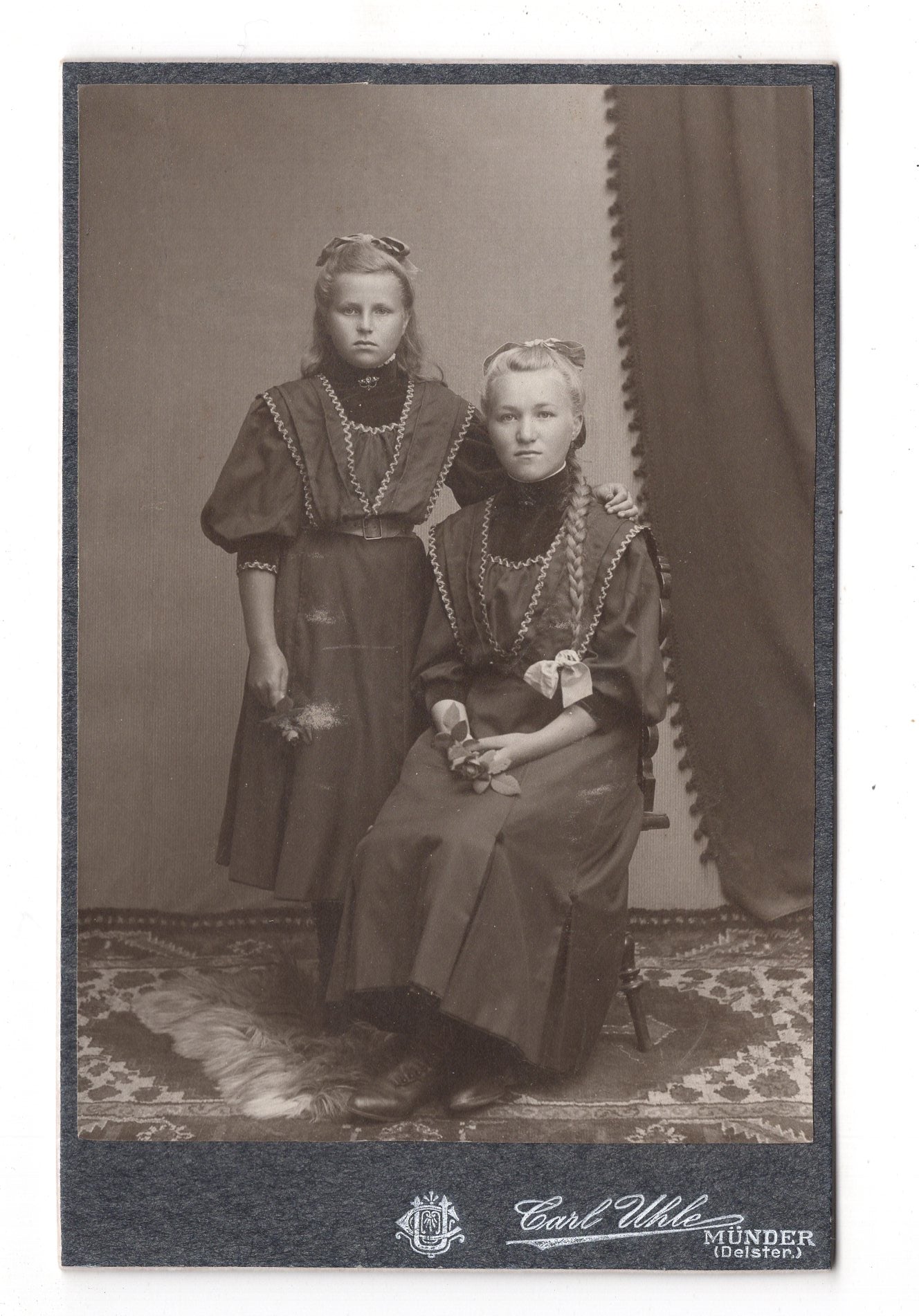 Fotografie Feine junge Mädchen - Bad Münder um 1910 / CAB U-29