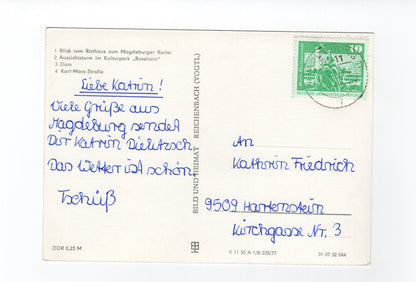 Ansichtskarte Magdeburg / Dom / Karl-Marx-Straße +++