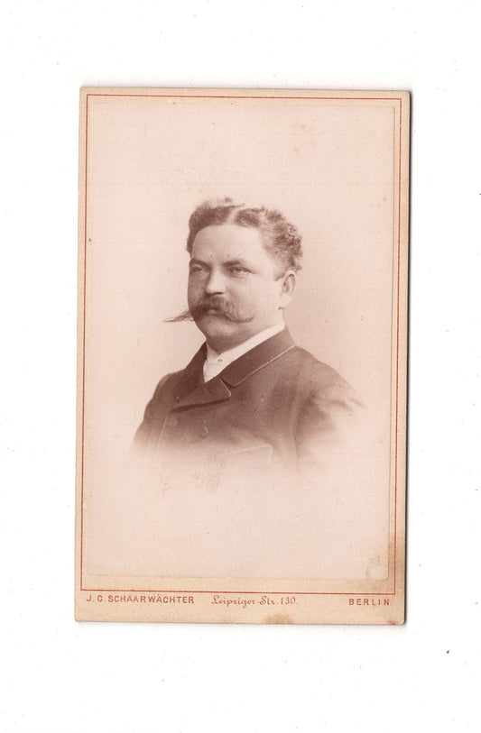 Fotografie Herrenportrait - Berlin 1880er / CDV C1-26