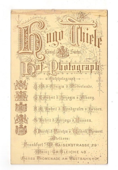 Fotografie Feine Dame - Frankfurt Main 1880er / CAB W-31