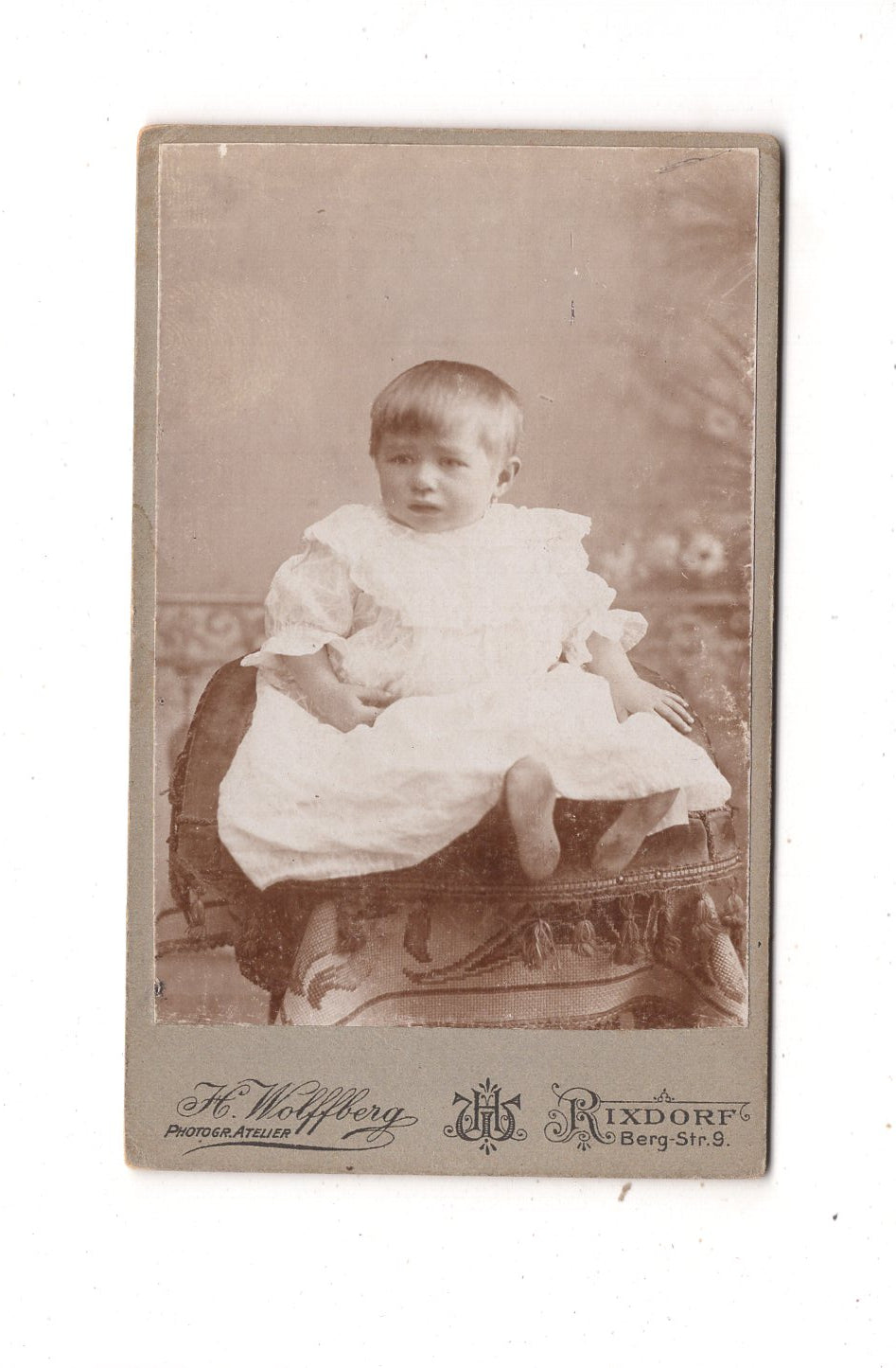 Fotografie Niedliches kleines Kind - Rixdorf um 1900 / CDV M1-31