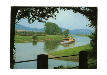 Ansichtskarte Rinteln / Weserblick mit Schwimmbad +++