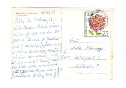 Ansichtskarte Lutherstadt Wittenberg / Lutherstube