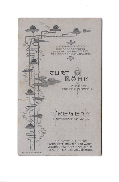 Fotografie Herrenportrait - Regen  um 1900