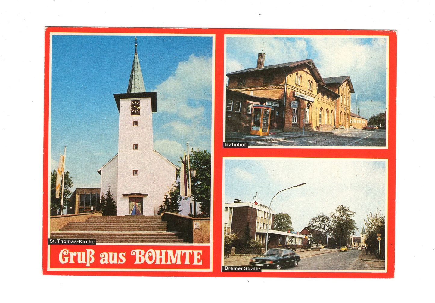 Ansichtskarte Bohmte / Bahnhof / Bremer Straße +++