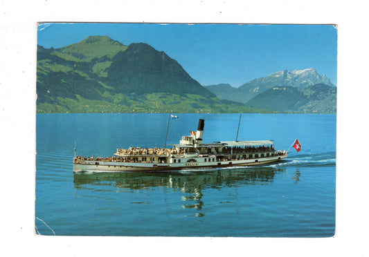 Ansichtskarte Raddampfer Gallia auf dem Vierwaldstättersee / Schweiz