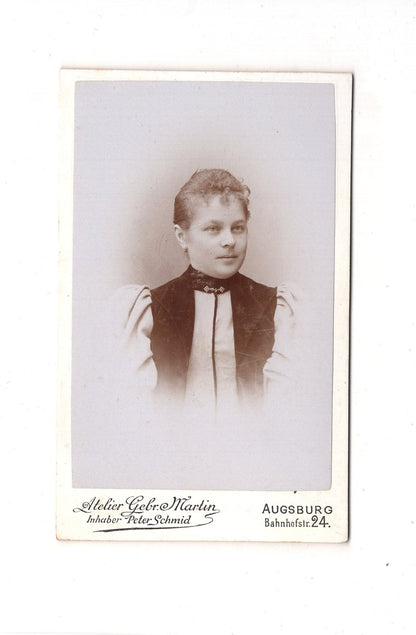 Fotografie Damenportrait - Augsburg 1890er / CDV C1-08