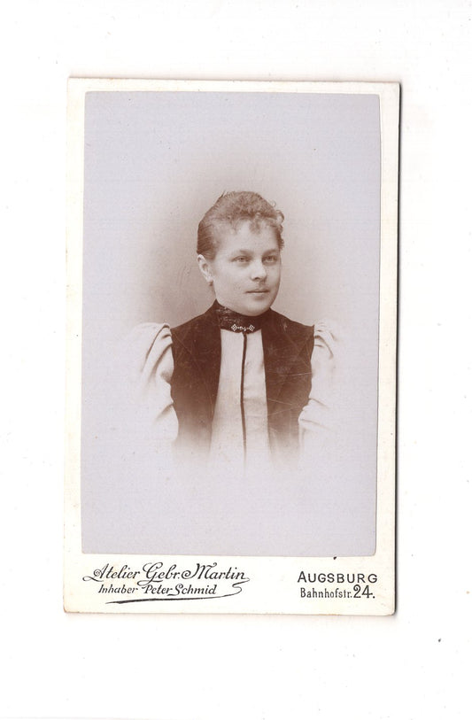 Fotografie Damenportrait - Augsburg 1890er / CDV C1-08