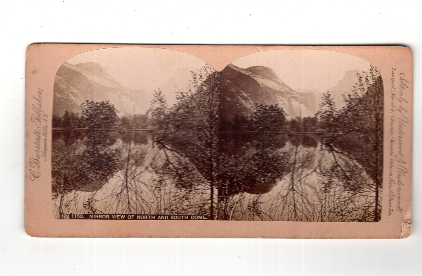 Fotografie Mirror View of North and South Dome / Yosemite / USA