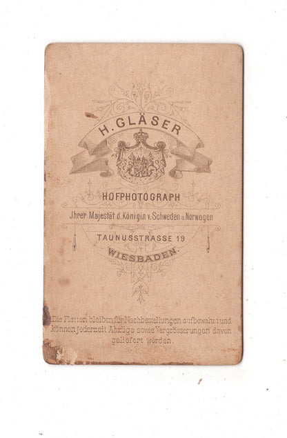 Fotografie Feine Dame - Wiesbaden um 1880 / CDV L1-29