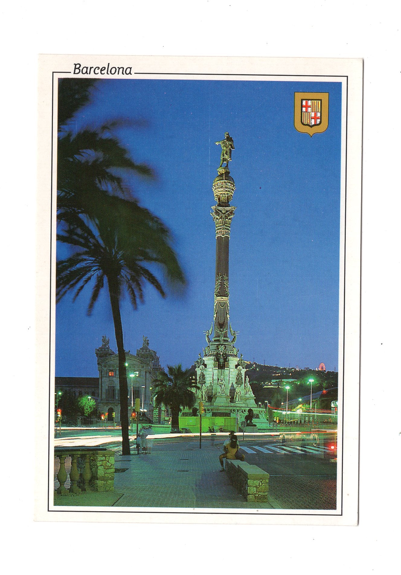 Ansichtskarte Barcelona / Monument a Colom / Spanien