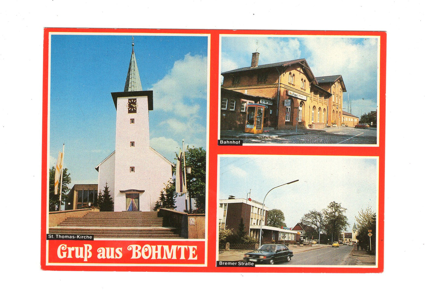 Ansichtskarte Bohmte / Bahnhof / Bremer Straße +++