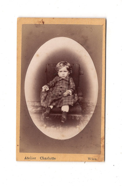 Fotografie Niedliches kleines Kind - Wien um 1870 / CDV M1-31