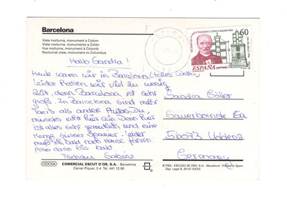Ansichtskarte Barcelona / Monument a Colom / Spanien