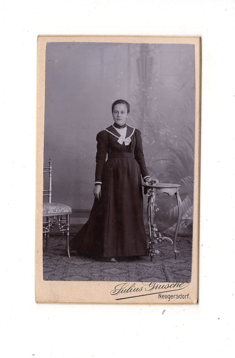 Fotografie Feine Dame - Neugersdorf 1890er / CDV L1-29