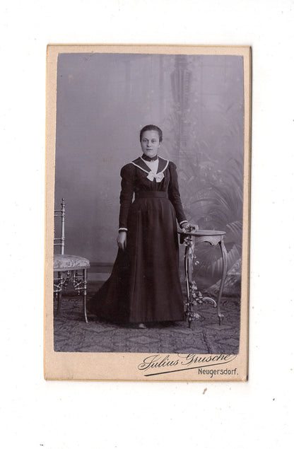 Fotografie Feine Dame - Neugersdorf 1890er / CDV L1-29
