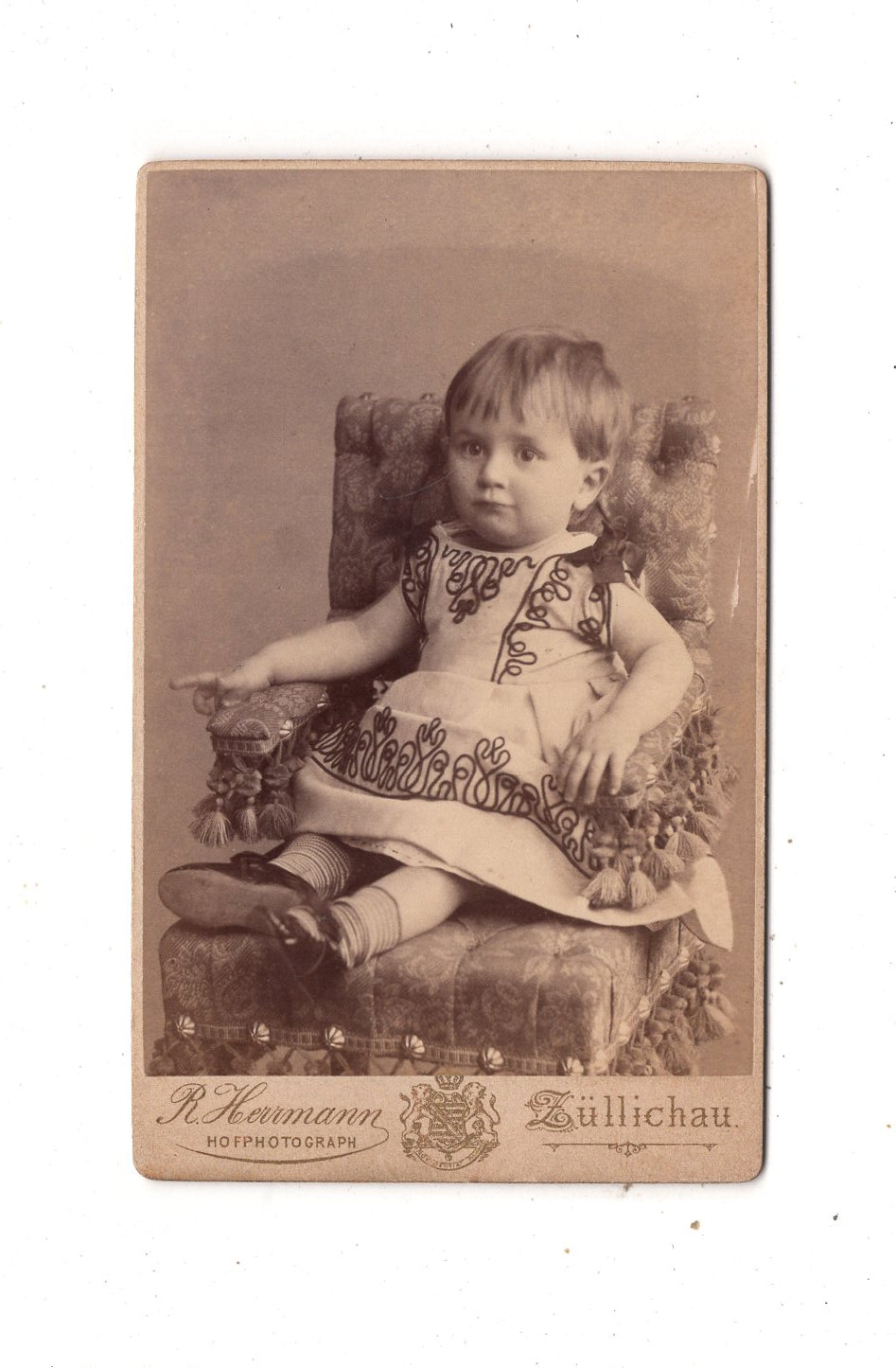 Fotografie Niedliches kleines Kind - Züllichau Sulechow 1880er