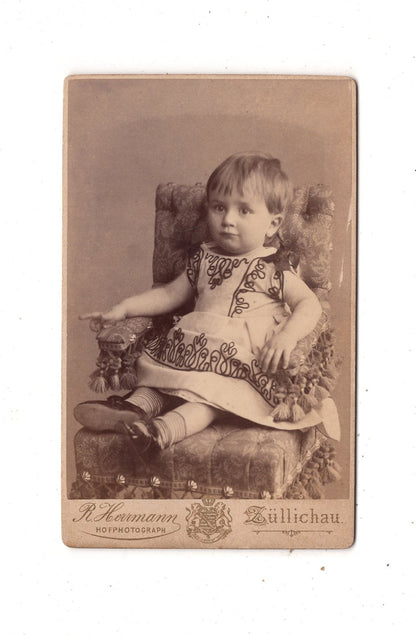 Fotografie Niedliches kleines Kind - Züllichau Sulechow 1880er
