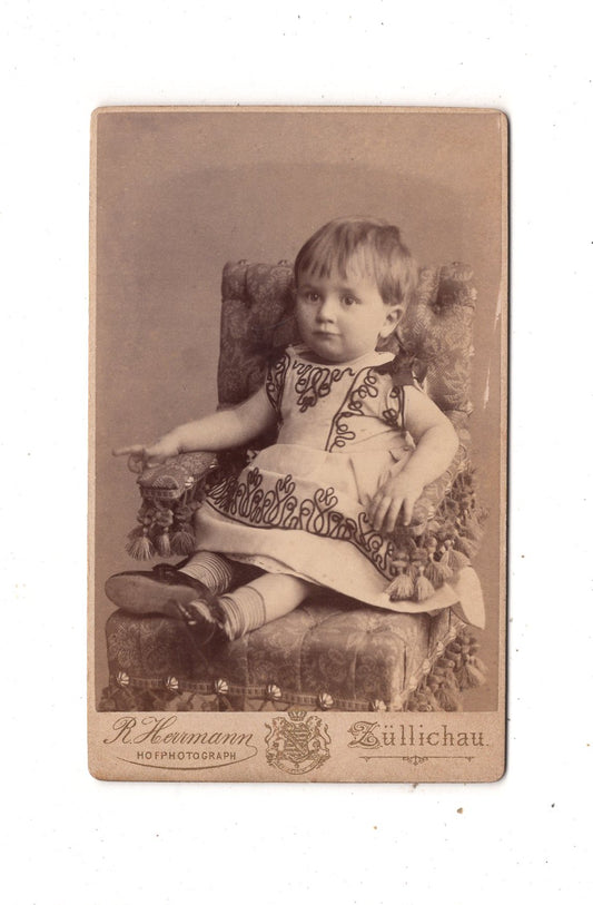 Fotografie Niedliches kleines Kind - Züllichau Sulechow 1880er
