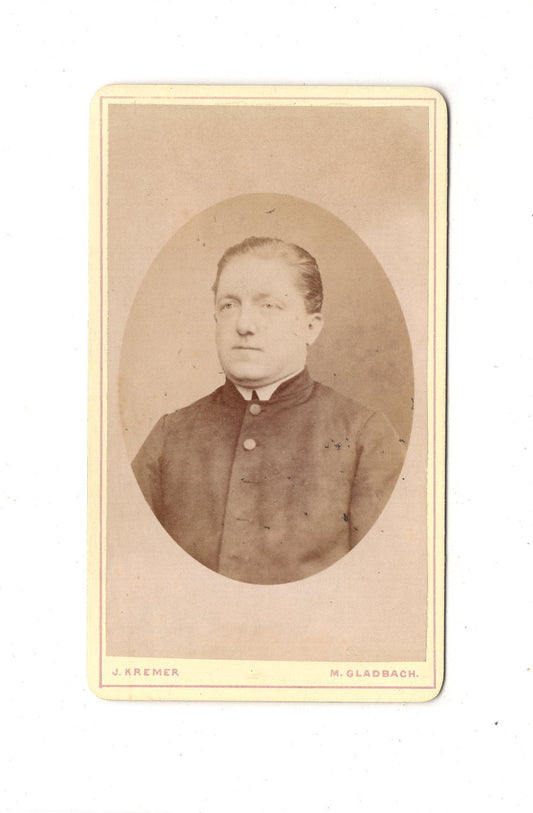 Fotografie Herrenportrait / Geistlicher - Mönchengladbach 1870er / CDV C1-26