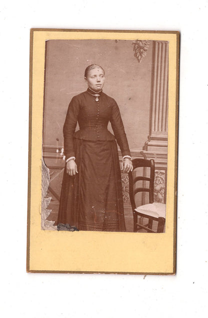 Fotografie Feine Dame / benannt - unbekannter Ort 1880er / CDV L1-30