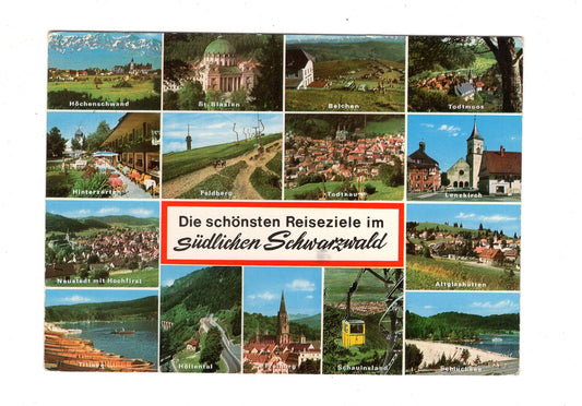 Ansichtskarte Die schönsten Reiseziele im südlichen Schwarzwald / G1-63
