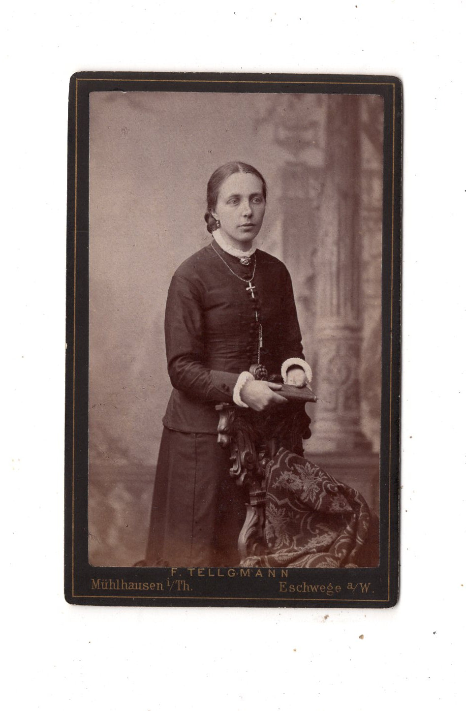 Fotografie Feine Dame - Mühlhausen / Eschwege 1880er
