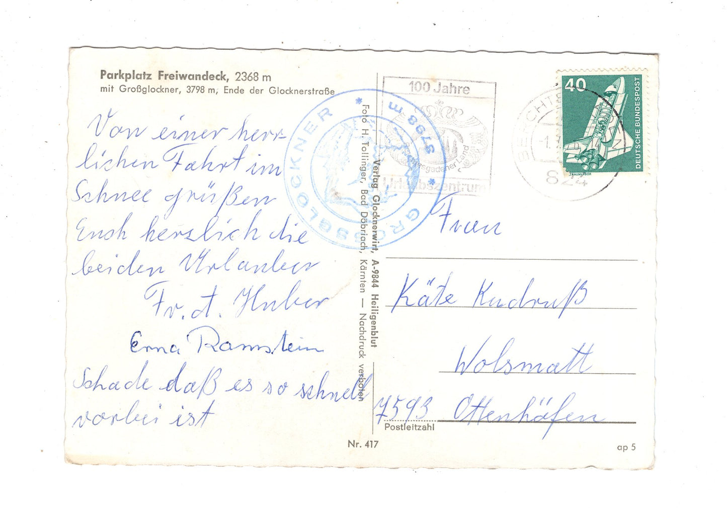 Ansichtskarte Parkplatz Freiwandeck mit Großglockner / Österreich / N1-69