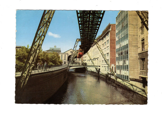 Ansichtskarte Wuppertal / Schwebebahn an der Döppersberger Brücke