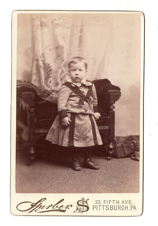 Fotografie Niedlicher kleiner Junge - Pittsburgh / USA 1880er / CAB U-29