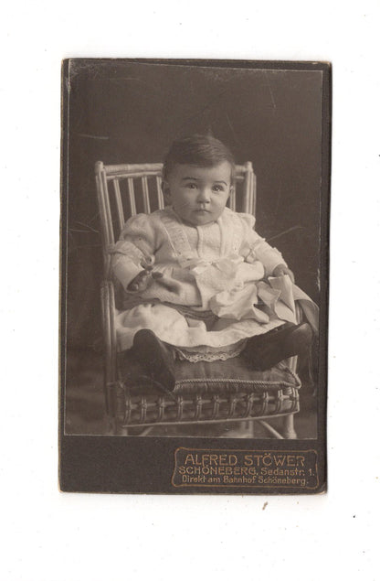 Fotografie Niedliches kleines Kind - Schöneberg um 1910 / CDV M1-31