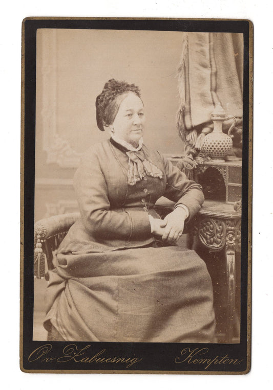 Fotografie Feine Dame - Kempten um 1880 / CAB W-32