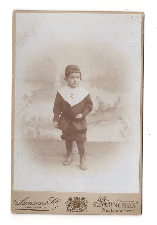Fotografie Niedlicher kleiner Junge - München 1890er / CAB U-29