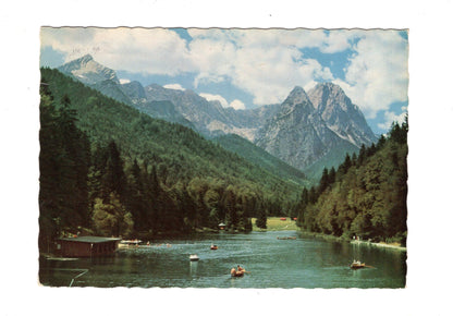 Ansichtskarte Riessersee gegen Zugspitzgruppe / H1-59