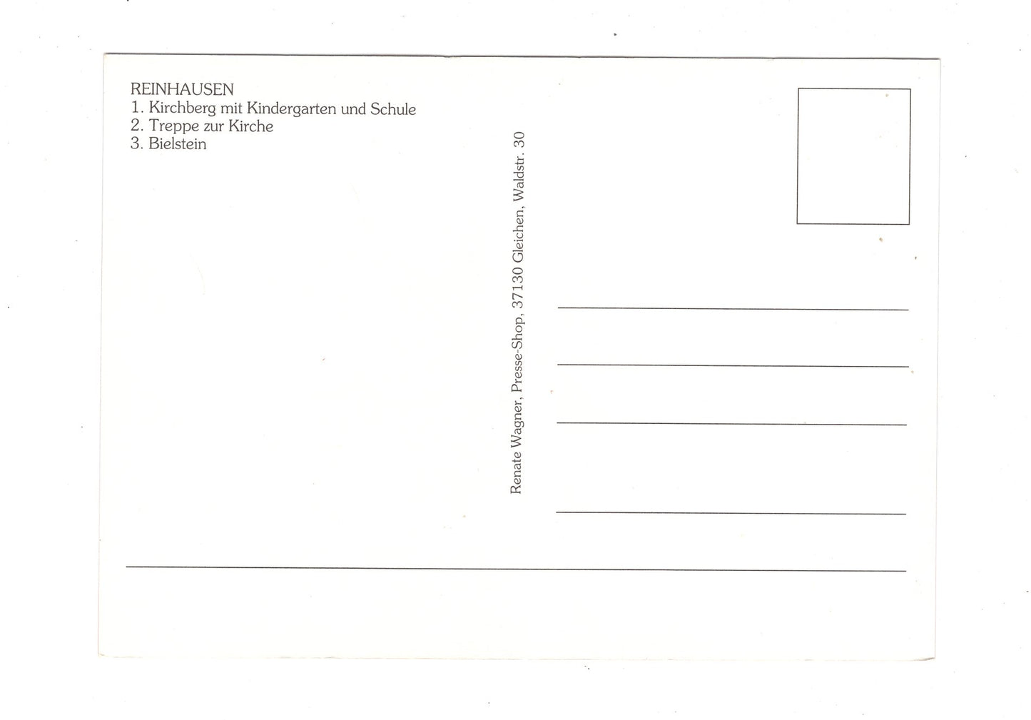 Ansichtskarte Reinhausen / Bielstein / Treppe zur Kirche +++