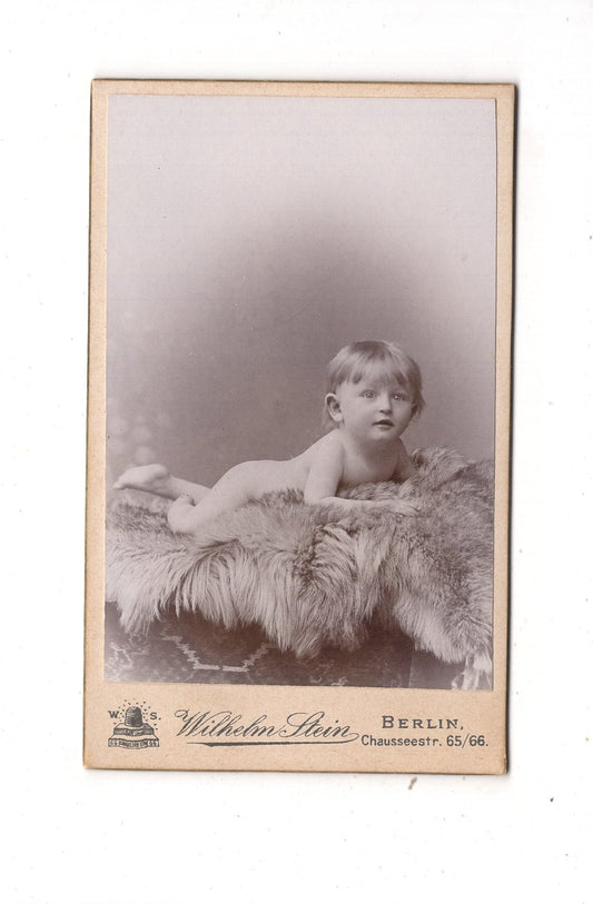 Fotografie Niedliches kleines Kind - Berlin 1890er / CDV M1-31