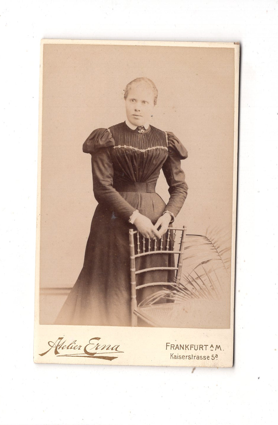 Fotografie Feine Dame / benannt - Frankfurt Main 1890er / CDV L1-30