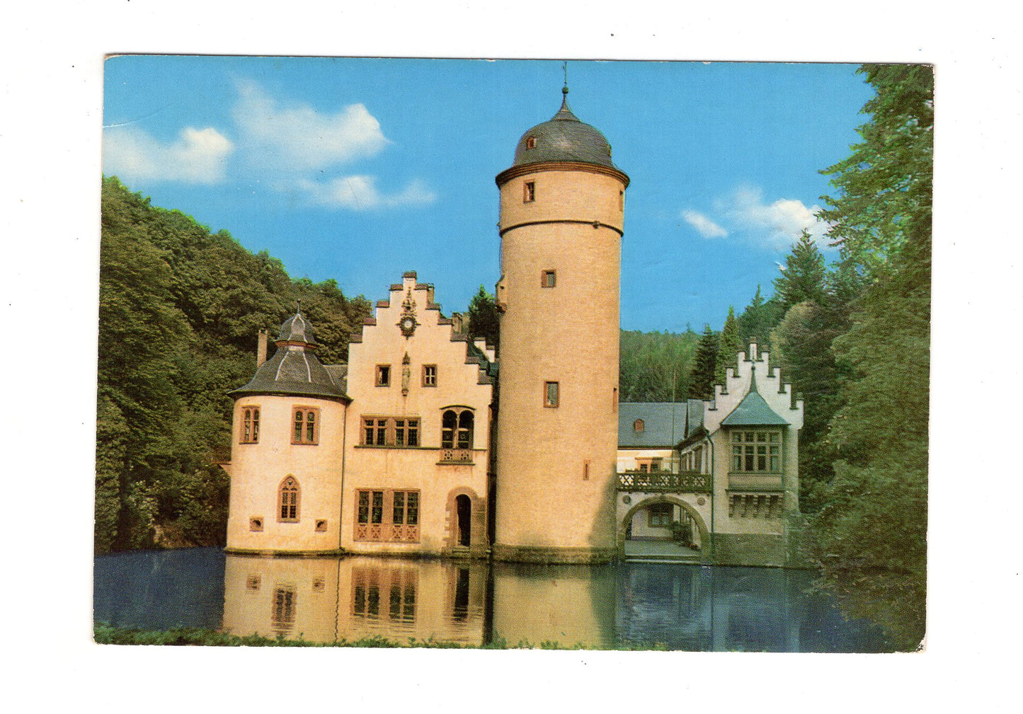 Ansichtskarte Märchenschloss Mespelbrunn im Spessart