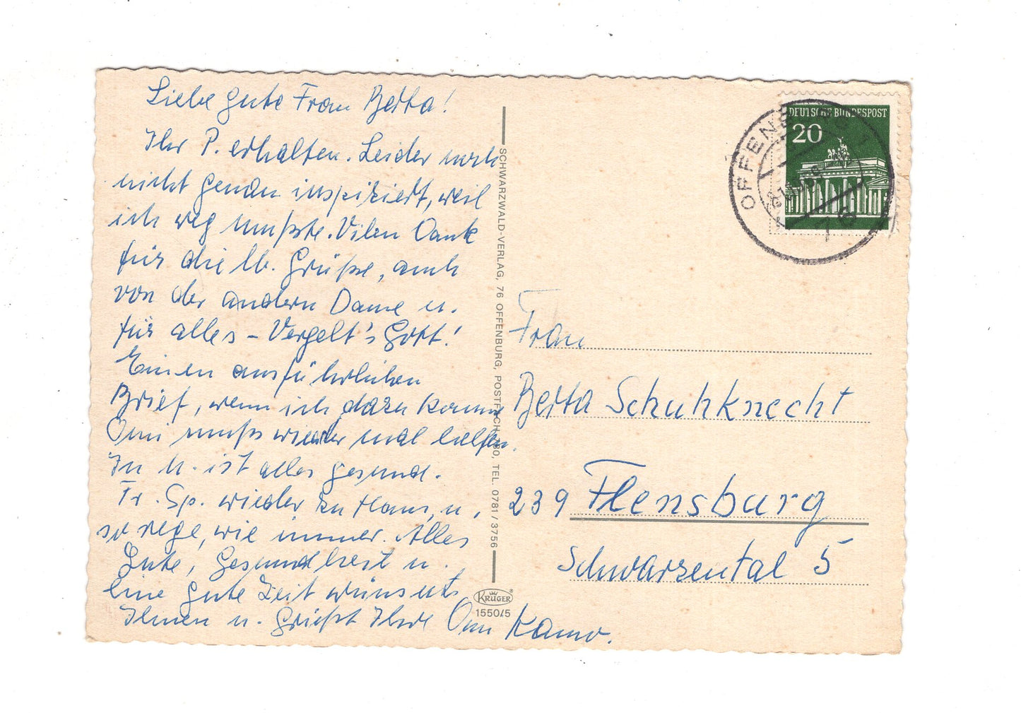 Ansichtskarte Offenburg im Schwarzwald / J1-70